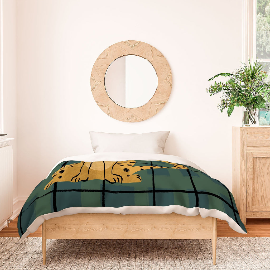 Design by Spark Cheetah Cool Cat Duvet Cover
