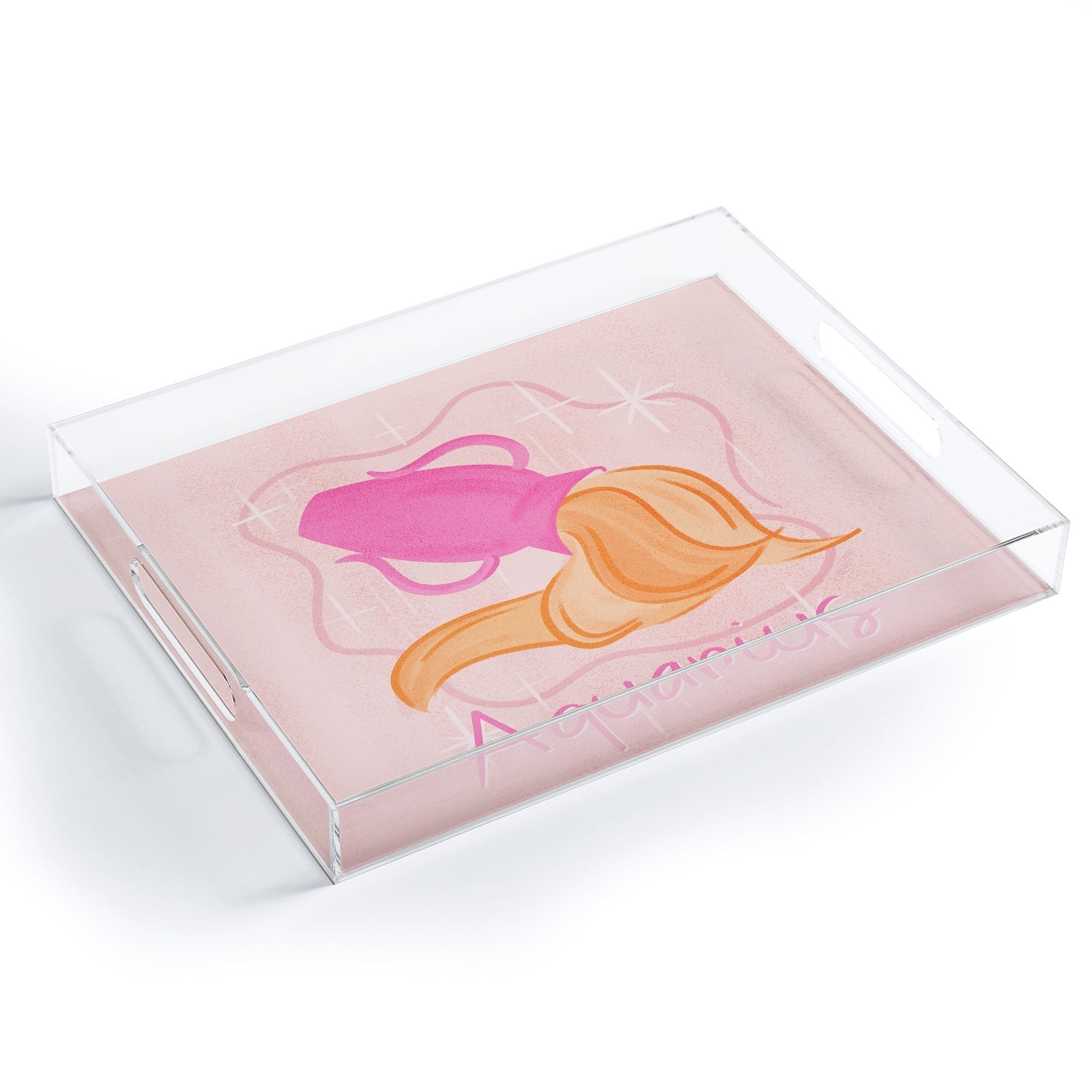 Little Om Zodiac Sign Aquarius Acrylic Tray