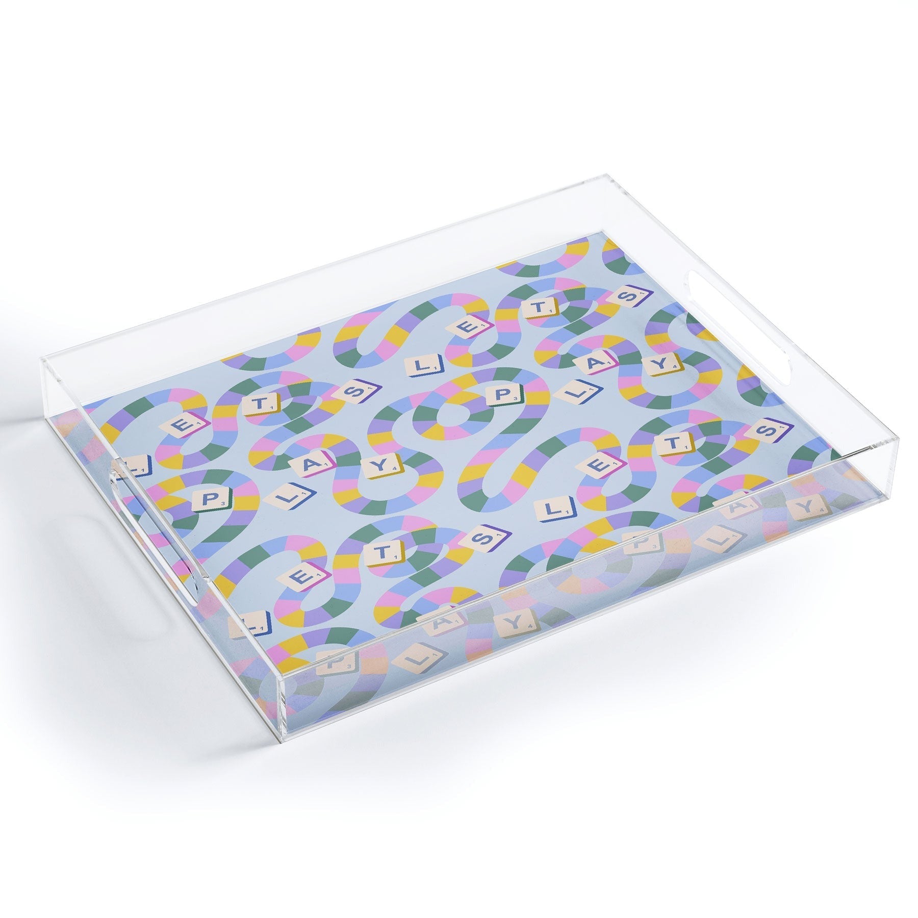 Design by Spark Scrabble Board Game Night Acrylic Tray