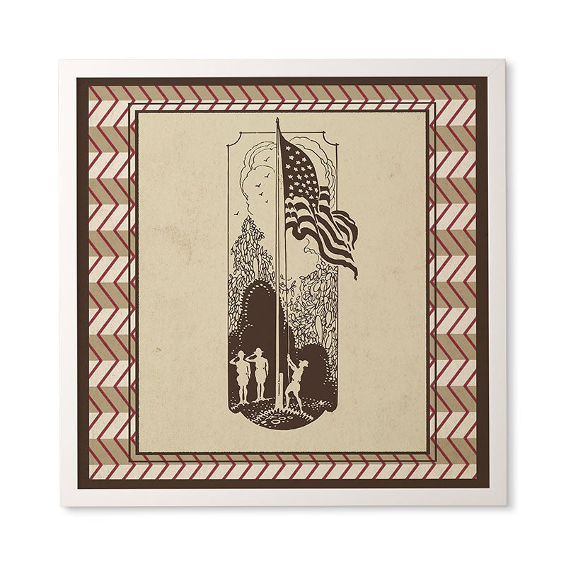 DENY Designs Flag Raisers Striped Square Framed Wall Art