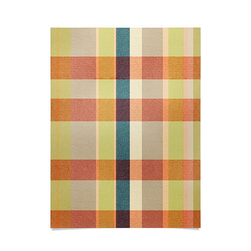 Marta Barragan Camarasa Retro Picnic Plaid Warm Tones Poster