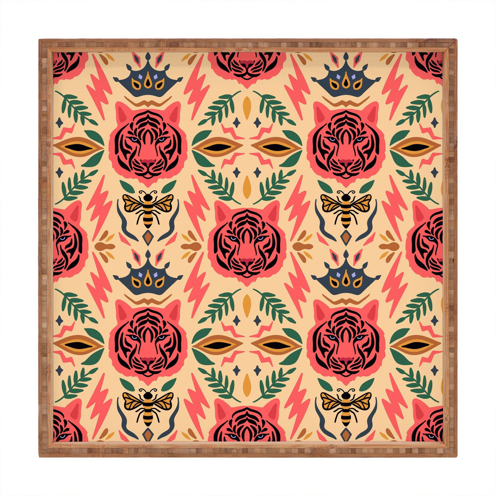 Design by Spark Tigress Queen Bee Square Tray