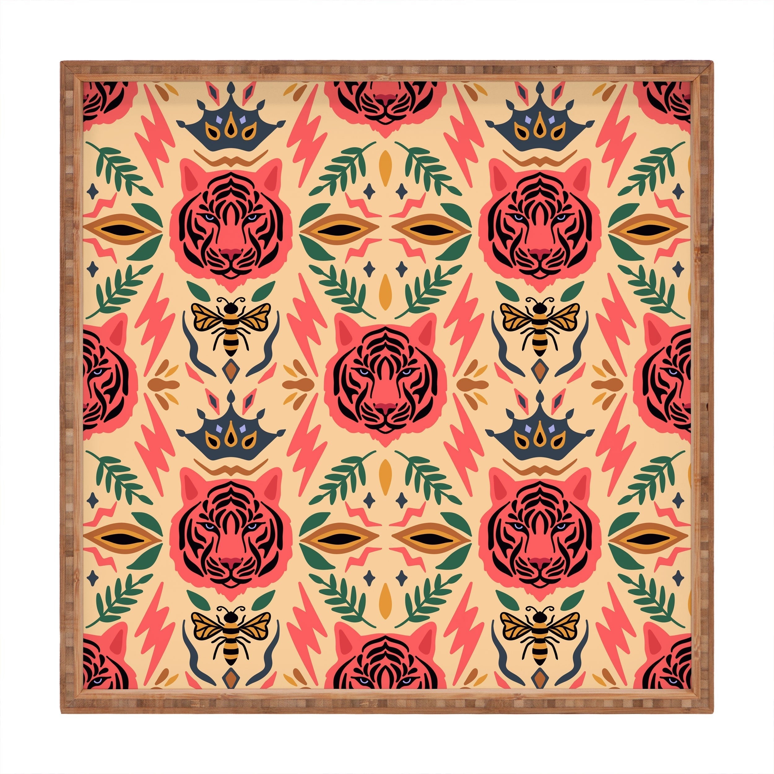 Design by Spark Tigress Queen Bee Square Tray