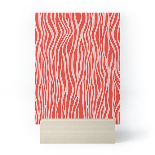 Avenie BR Red Zebra Stripe Mini Art Print