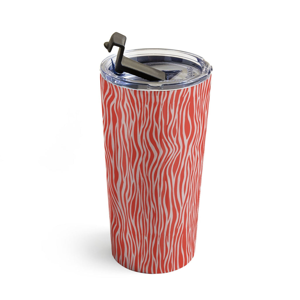 Avenie BR Red Zebra Stripe Travel Mug