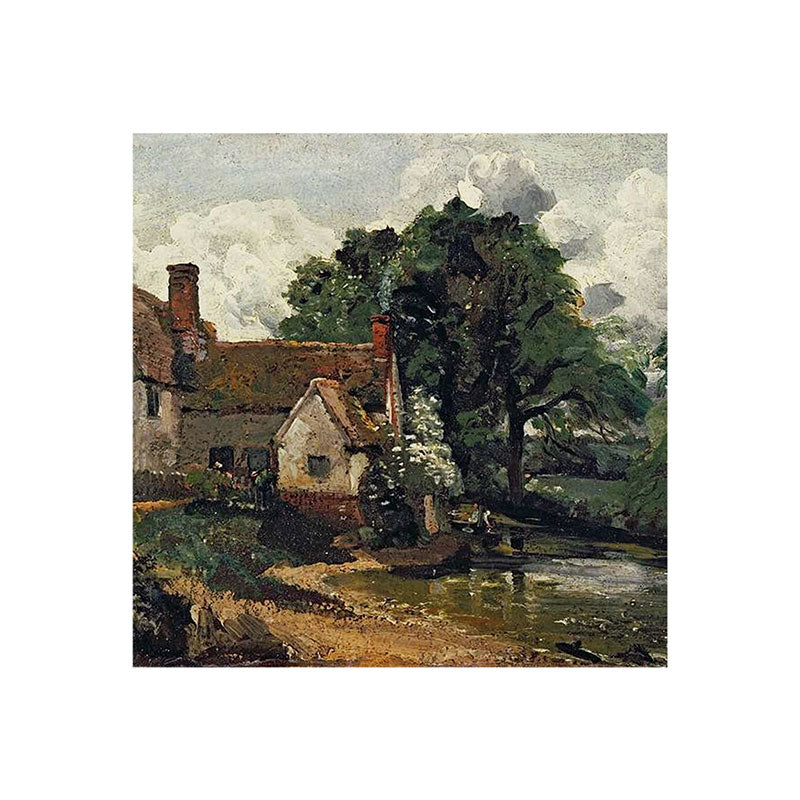 Viktorius Art Vintage painting of a house Art Print