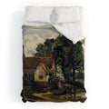 Viktorius Art Vintage painting of a house Comforter