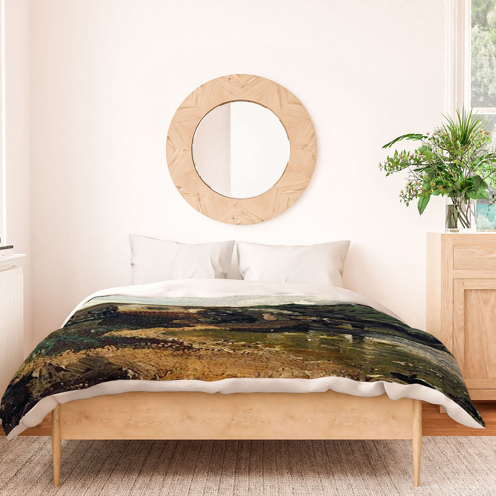 Viktorius Art Vintage painting of a house Duvet Cover