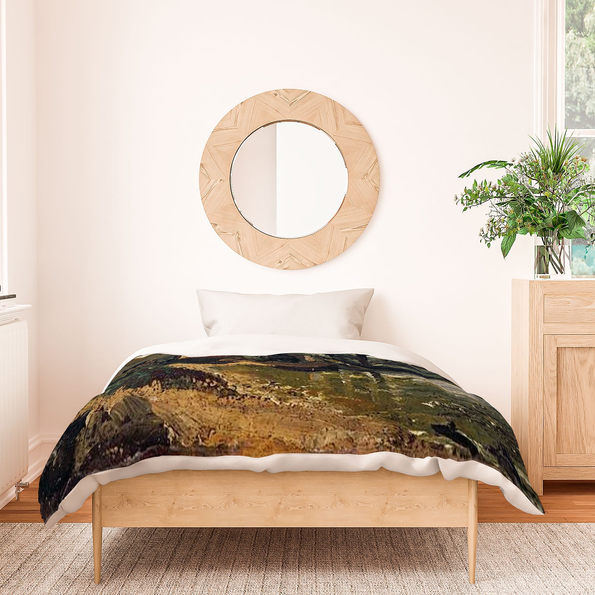 Viktorius Art Vintage painting of a house Duvet Cover