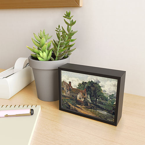 Viktorius Art Vintage painting of a house Framed Mini Art Print