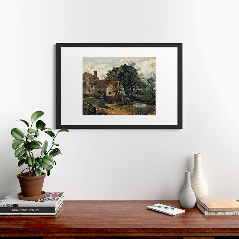 Viktorius Art Vintage painting of a house Framed Art Print