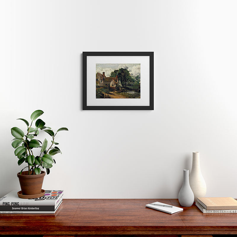 Viktorius Art Vintage painting of a house Framed Art Print