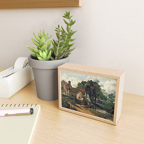 Viktorius Art Vintage painting of a house Framed Mini Art Print