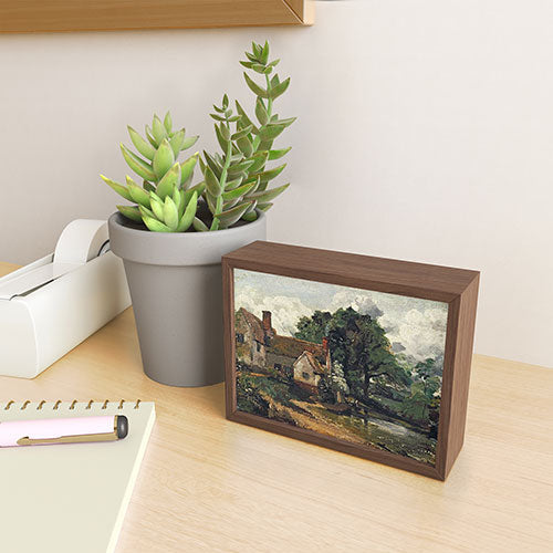Viktorius Art Vintage painting of a house Framed Mini Art Print
