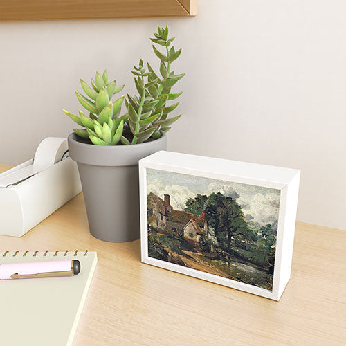Viktorius Art Vintage painting of a house Framed Mini Art Print