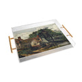 Viktorius Art Vintage painting of a house Acrylic Tray