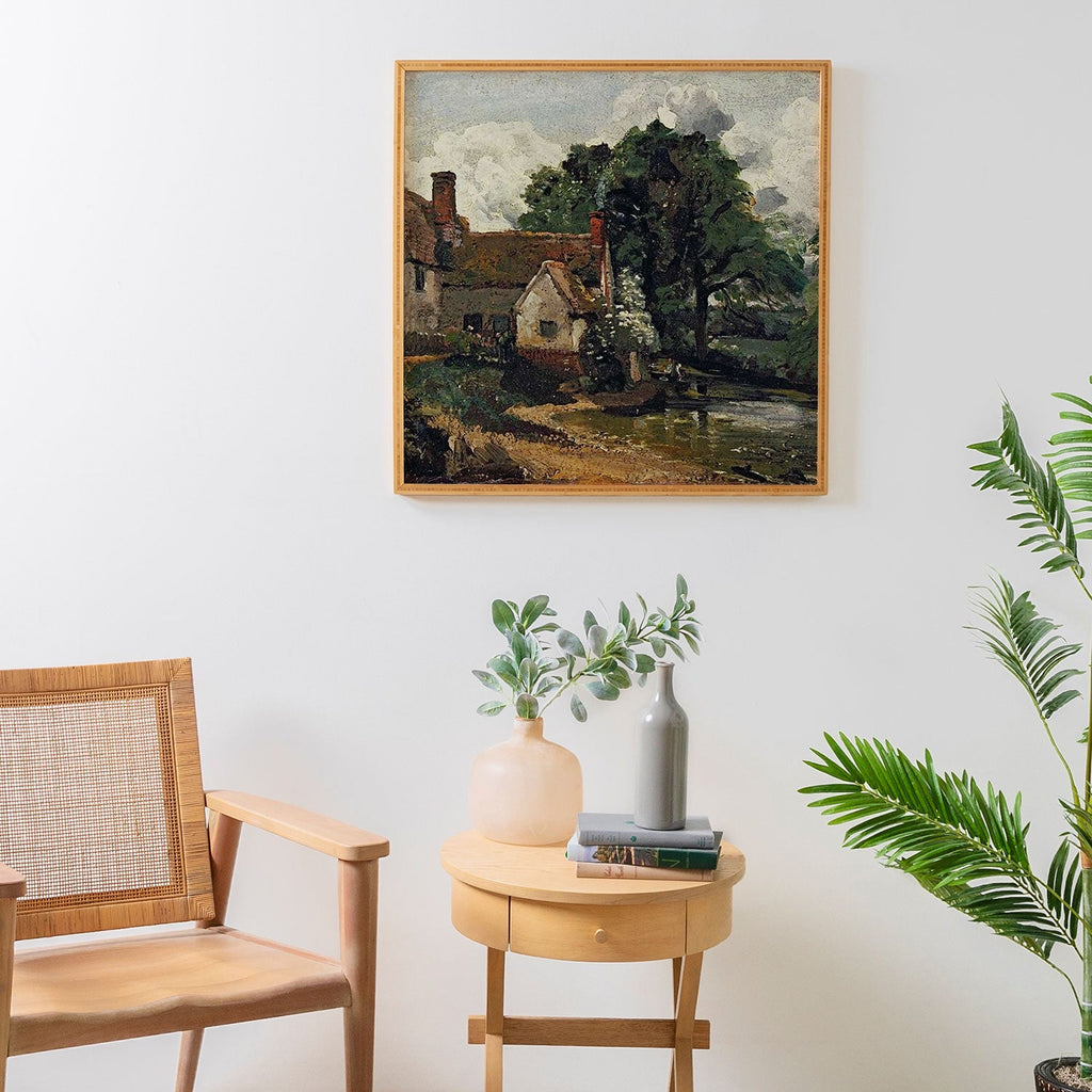 Viktorius Art Vintage painting of a house Framed Wall Art
