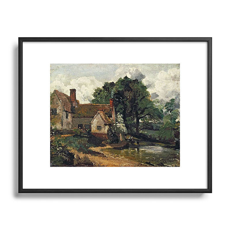 Viktorius Art Vintage painting of a house Metal Framed Art Print