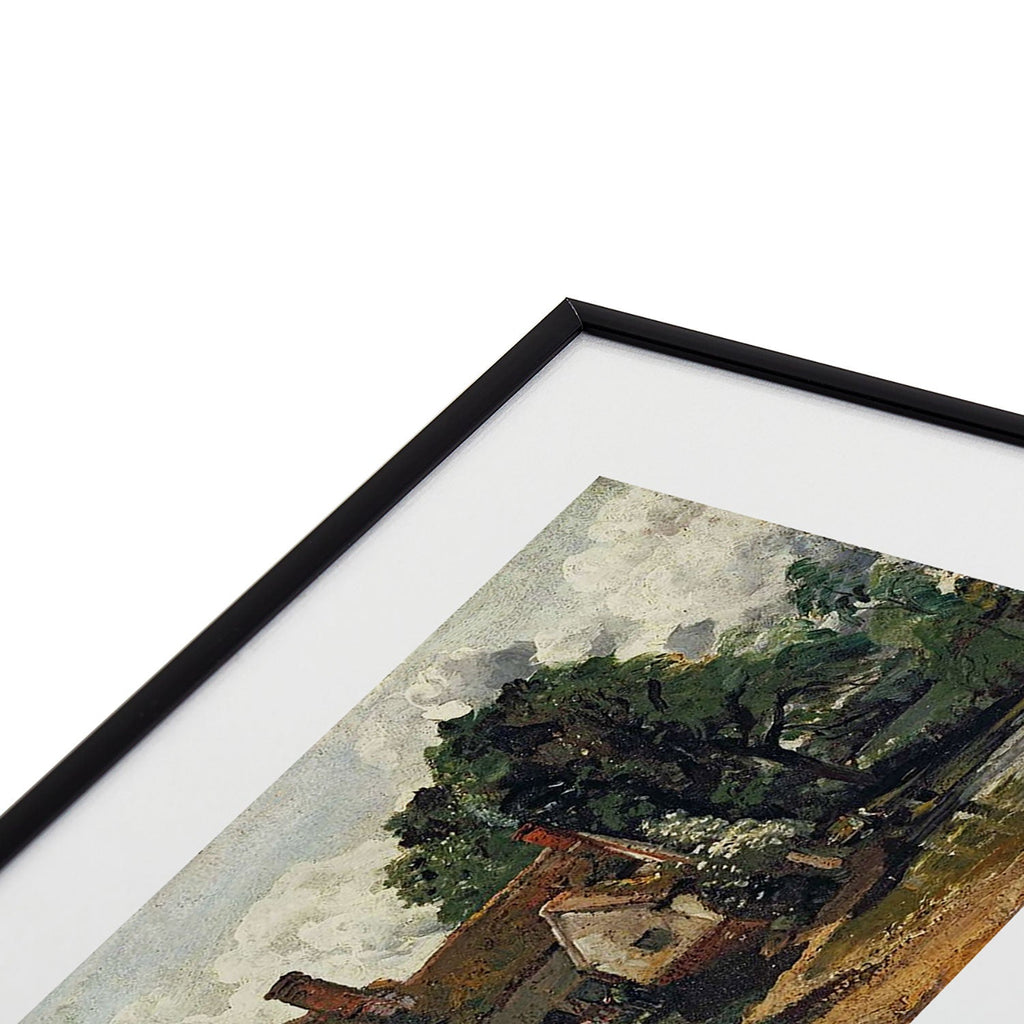 Viktorius Art Vintage painting of a house Metal Framed Art Print