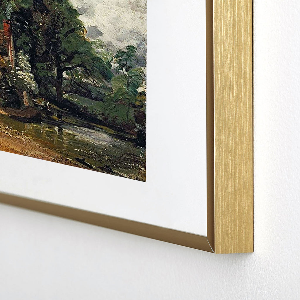 Viktorius Art Vintage painting of a house Metal Framed Art Print