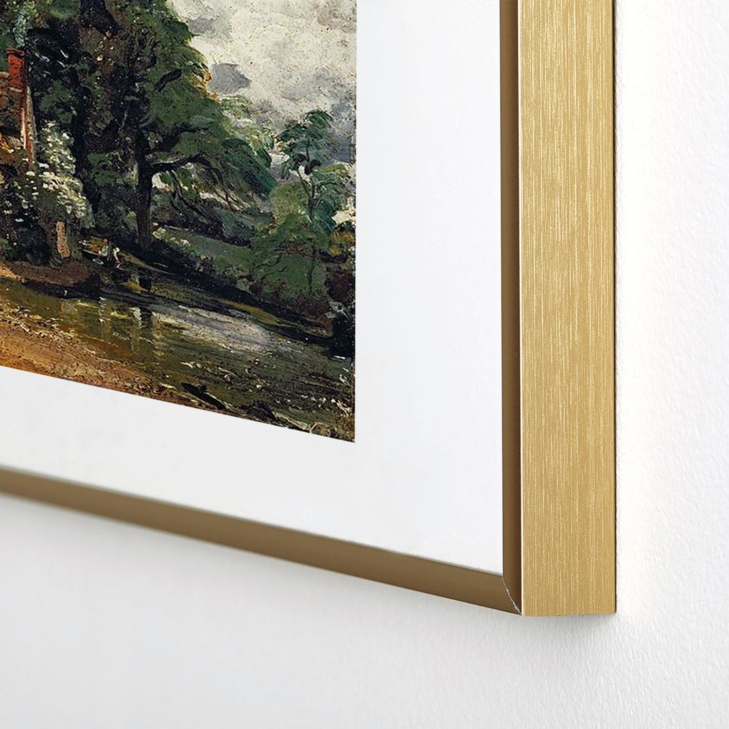 Viktorius Art Vintage painting of a house Metal Framed Art Print