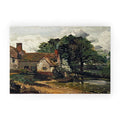 Viktorius Art Vintage painting of a house Welcome Mat