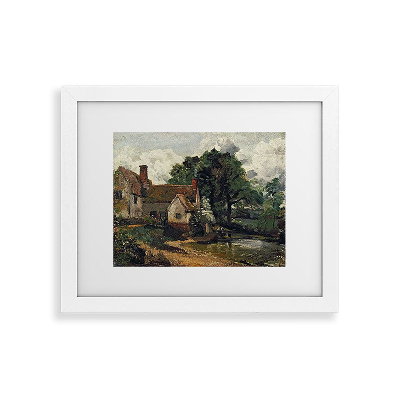 Viktorius Art Vintage painting of a house Framed Art Print