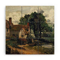 Viktorius Art Vintage painting of a house Wood Wall Mural