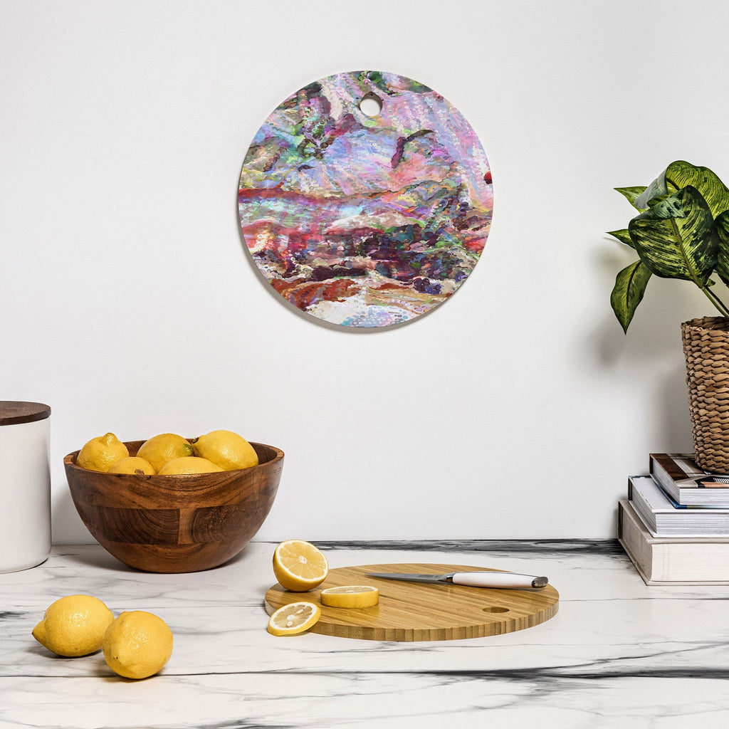 83 Oranges Sequin Haze Cutting Board Round