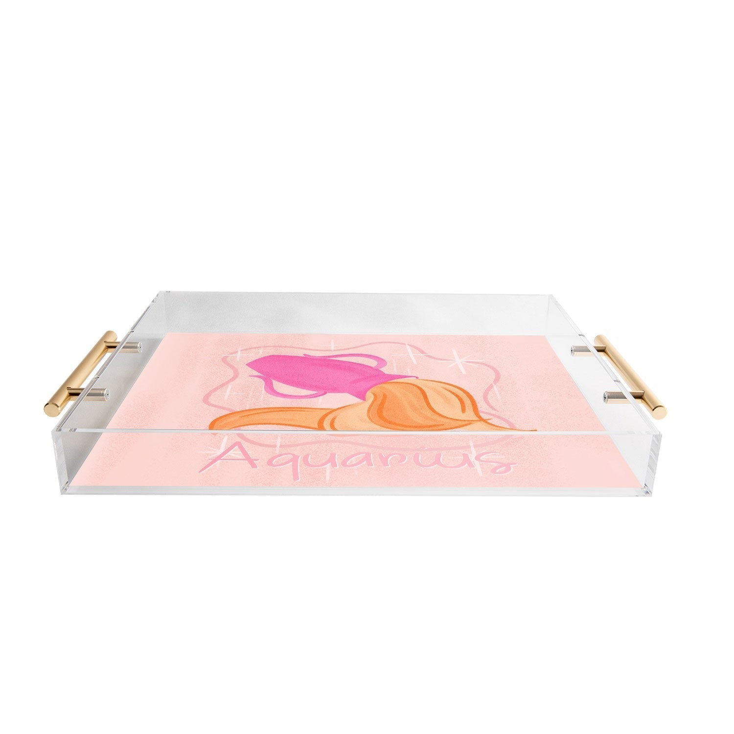 Little Om Zodiac Sign Aquarius Acrylic Tray