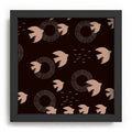 Viviana Gonzalez Espresso caramel Boho birds Recessed Framing Square