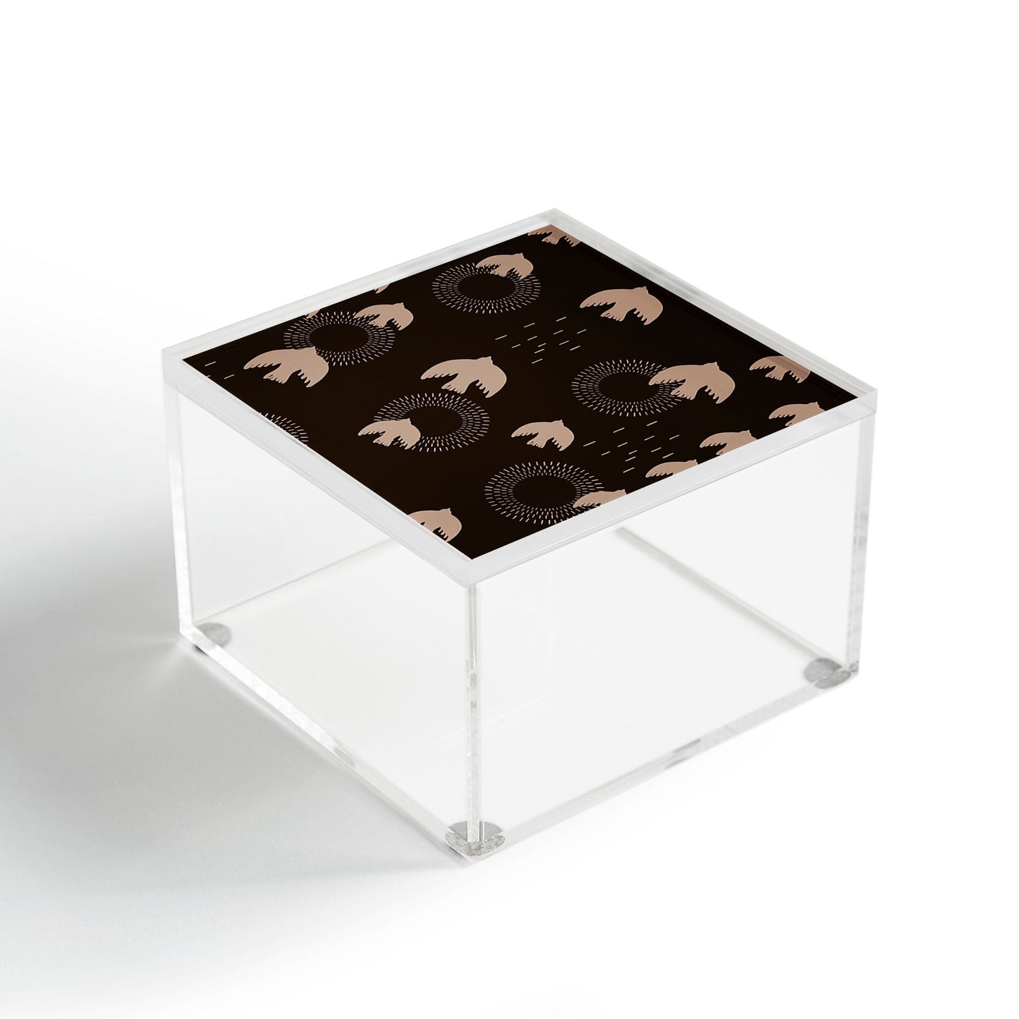 Viviana Gonzalez Espresso caramel Boho birds Acrylic Box