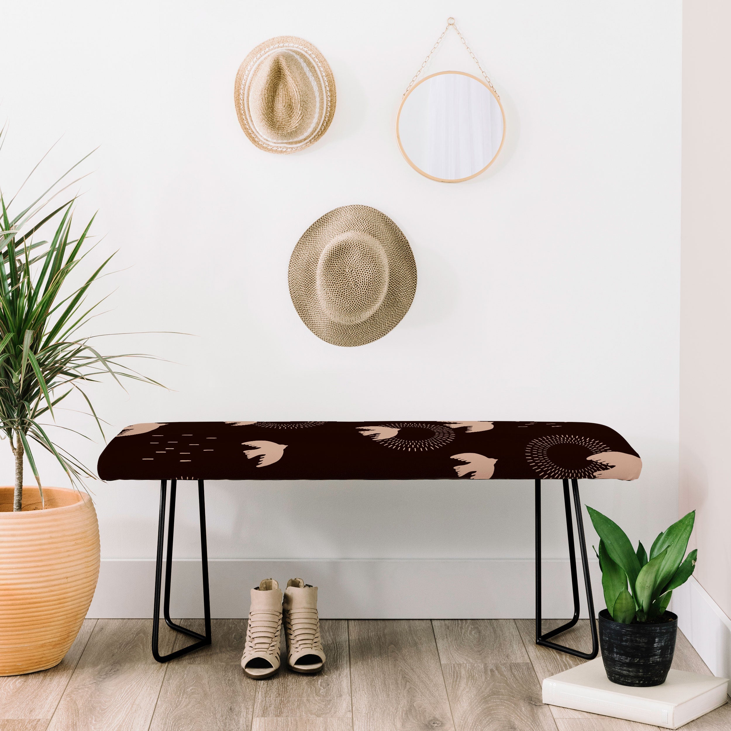 Viviana Gonzalez Espresso caramel Boho birds Bench