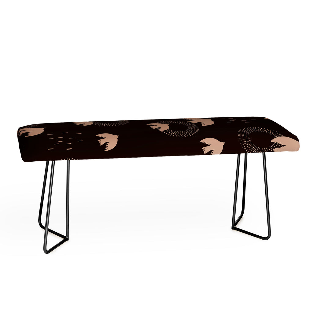 Viviana Gonzalez Espresso caramel Boho birds Bench