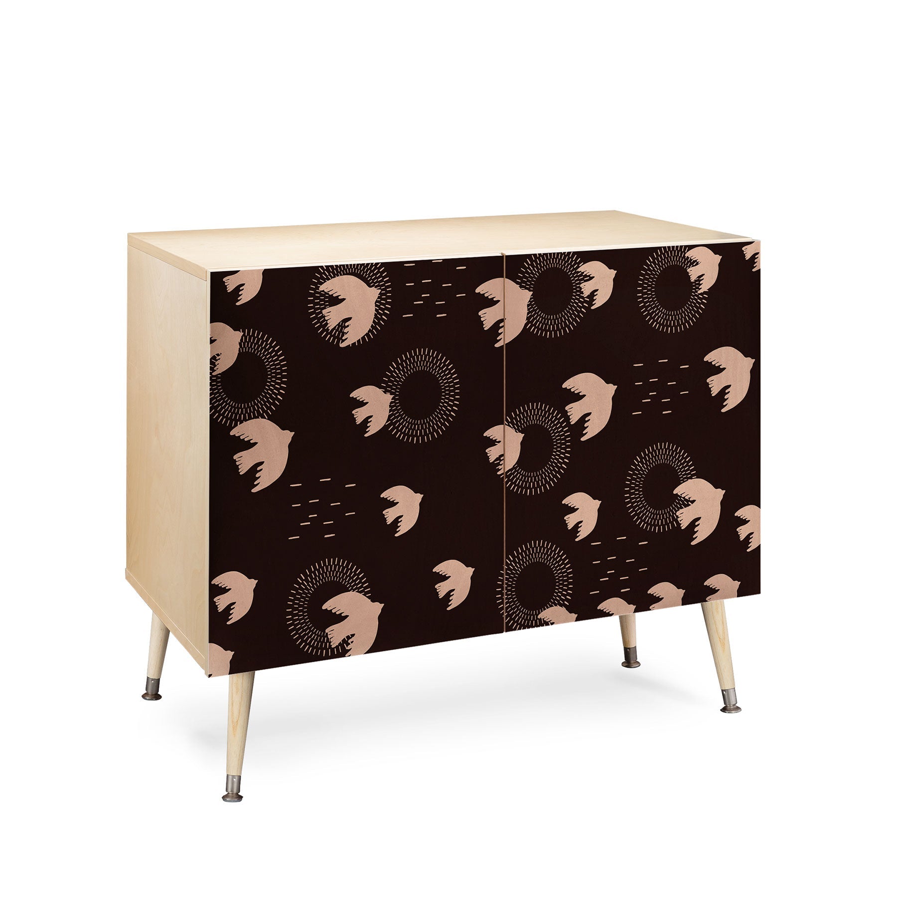 Viviana Gonzalez Espresso caramel Boho birds Credenza