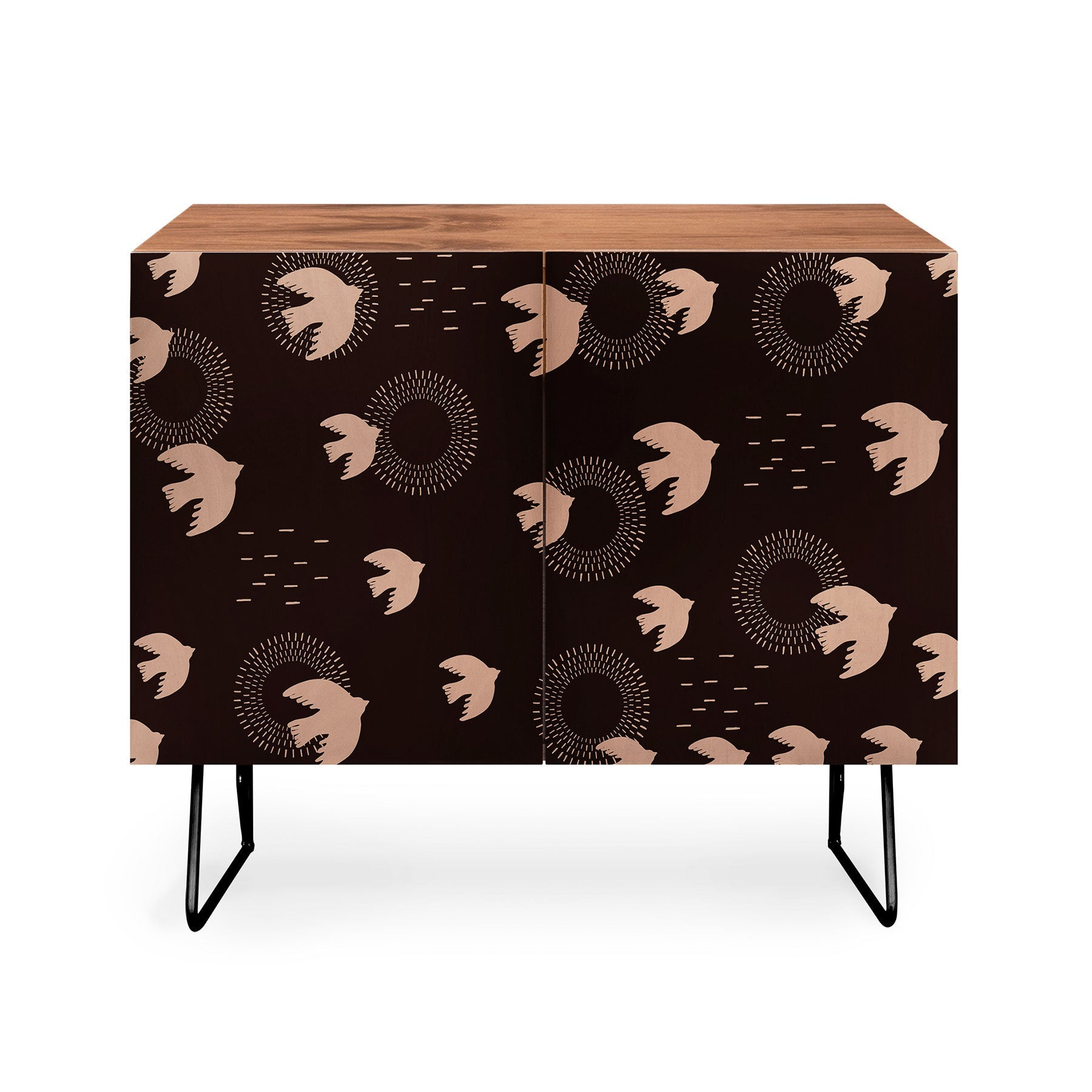Viviana Gonzalez Espresso caramel Boho birds Credenza