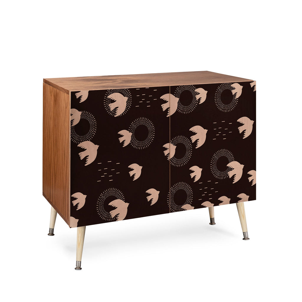 Viviana Gonzalez Espresso caramel Boho birds Credenza
