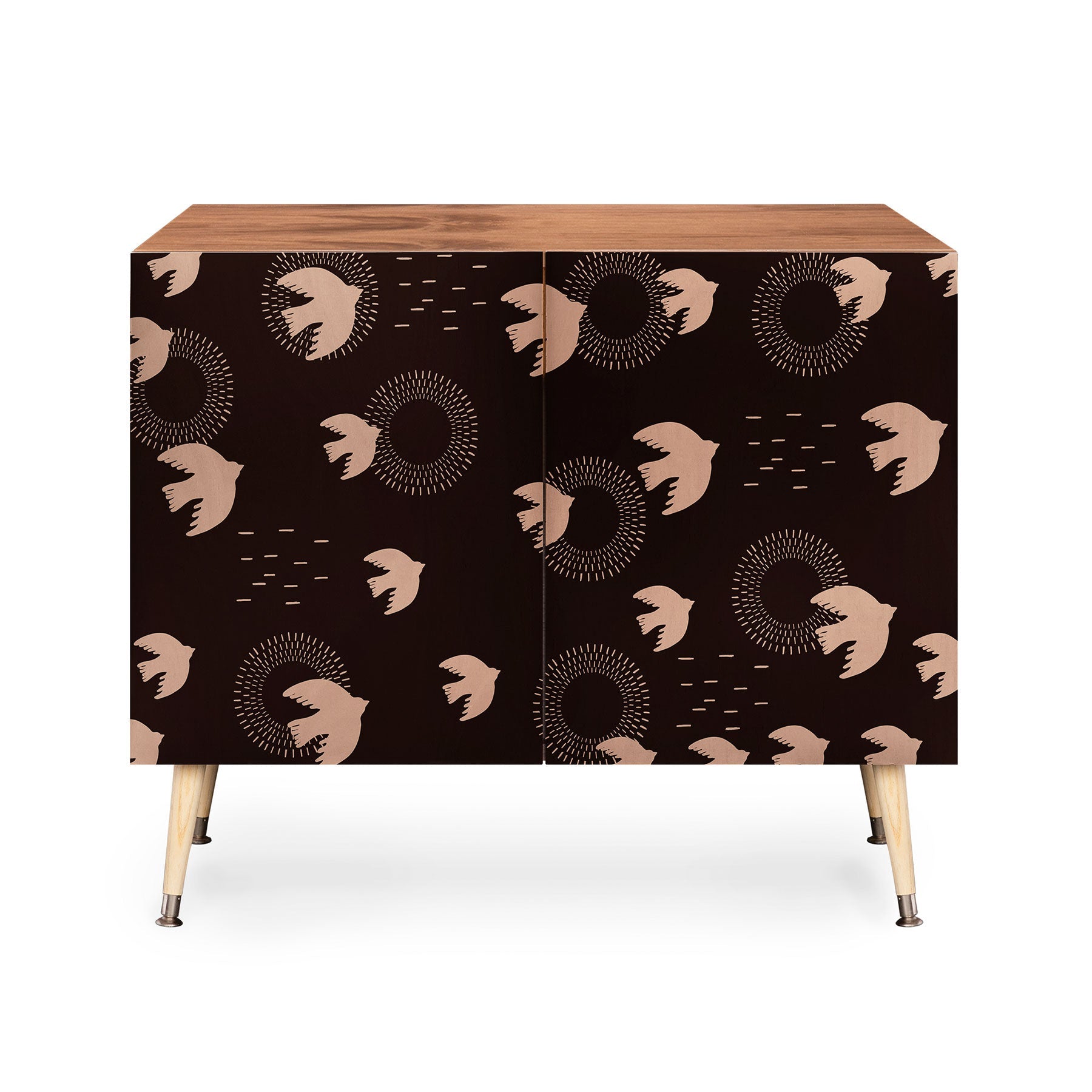 Viviana Gonzalez Espresso caramel Boho birds Credenza