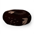Viviana Gonzalez Espresso caramel Boho birds Floor Pillow Round