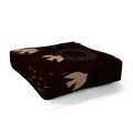 Viviana Gonzalez Espresso caramel Boho birds Floor Pillow Square