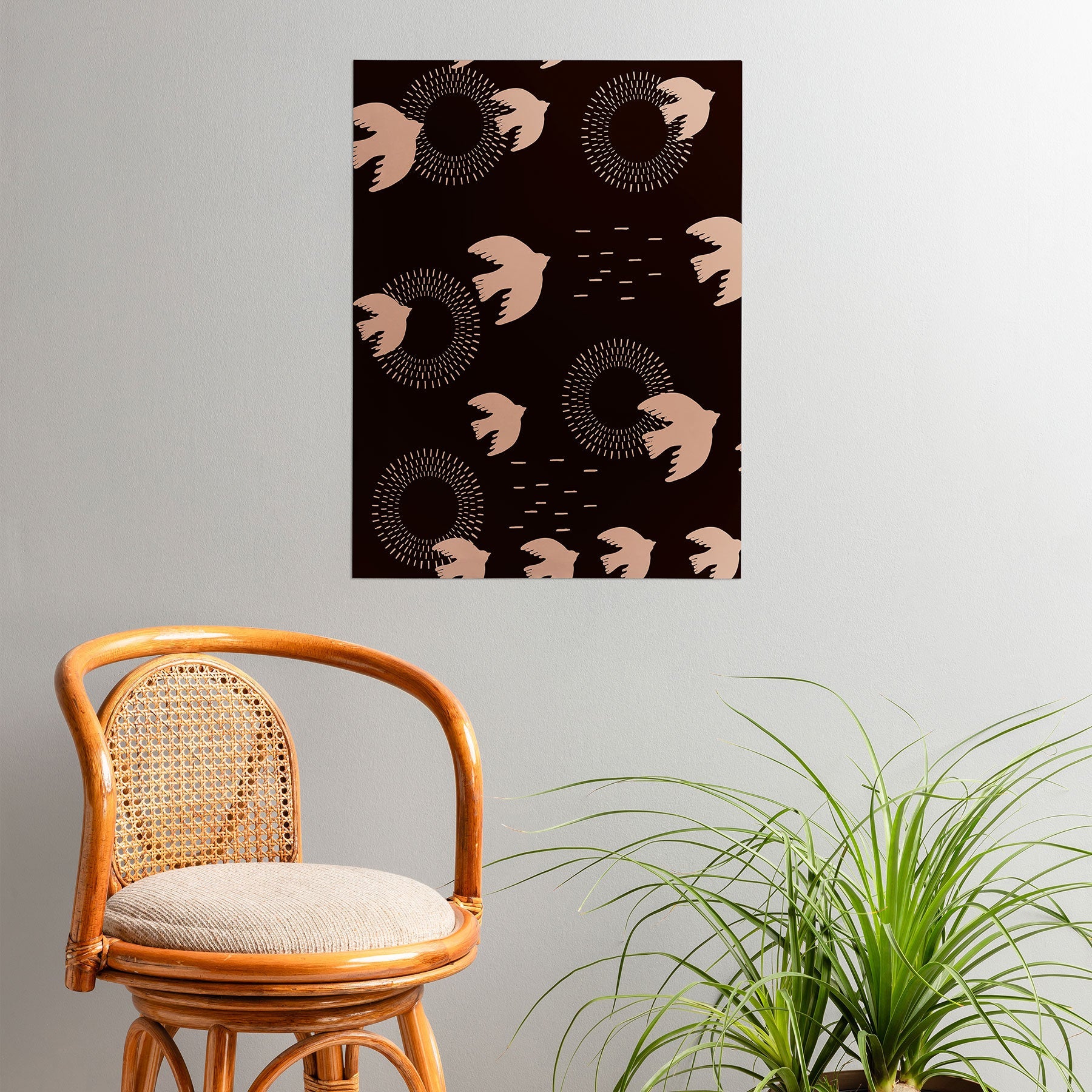 Viviana Gonzalez Espresso caramel Boho birds Poster