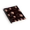 Viviana Gonzalez Espresso caramel Boho birds Spiral Notebook