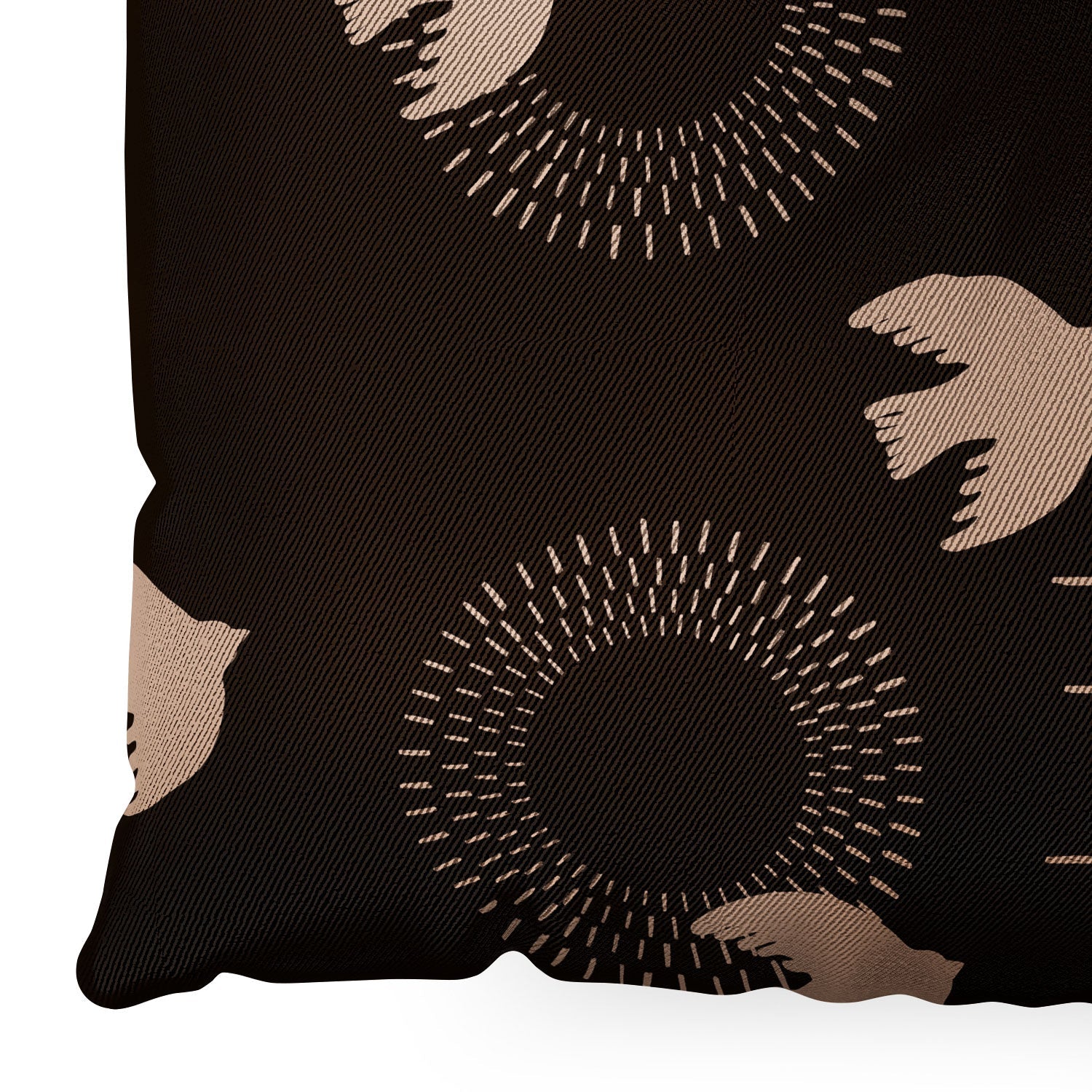 Viviana Gonzalez Espresso caramel Boho birds Floor Pillow Square