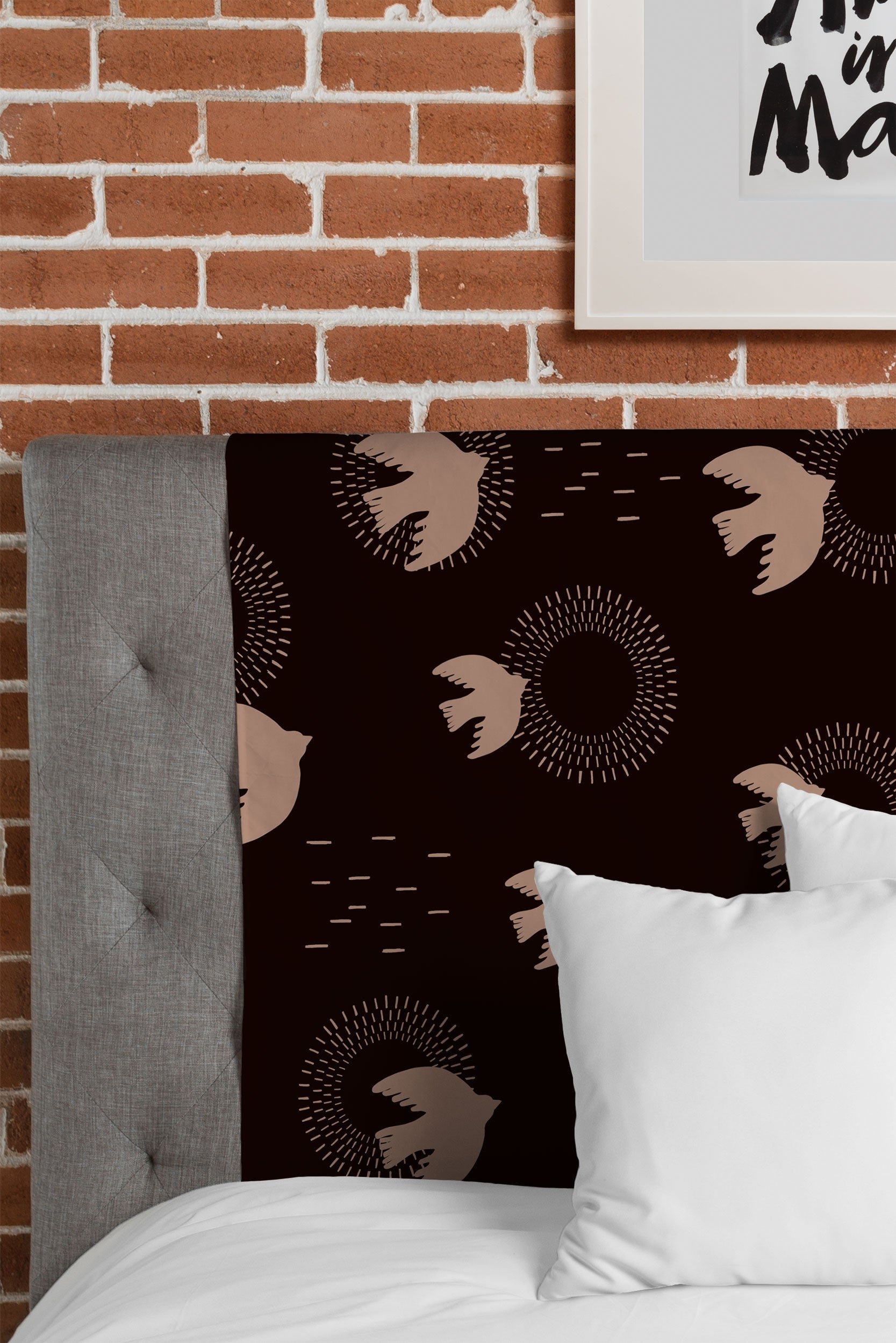 Viviana Gonzalez Espresso caramel Boho birds Tapestry