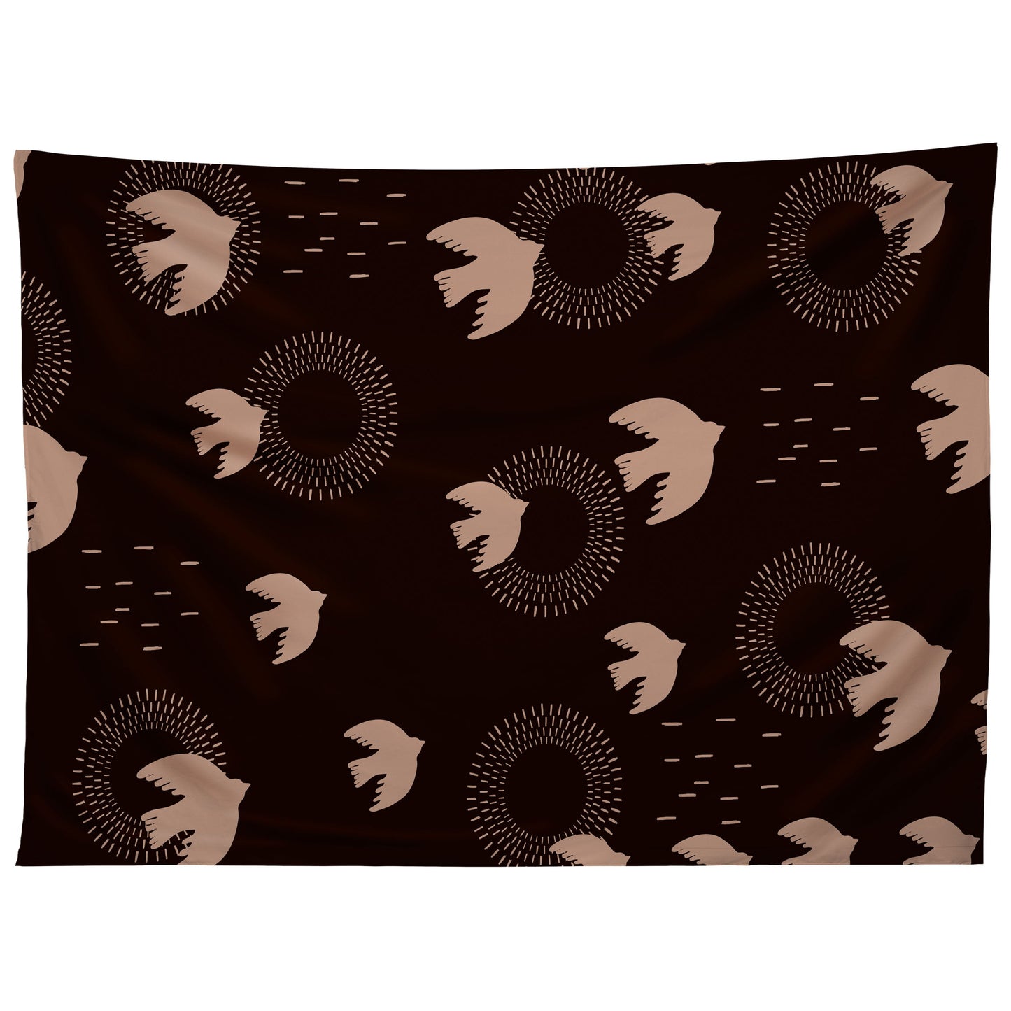 Viviana Gonzalez Espresso caramel Boho birds Tapestry