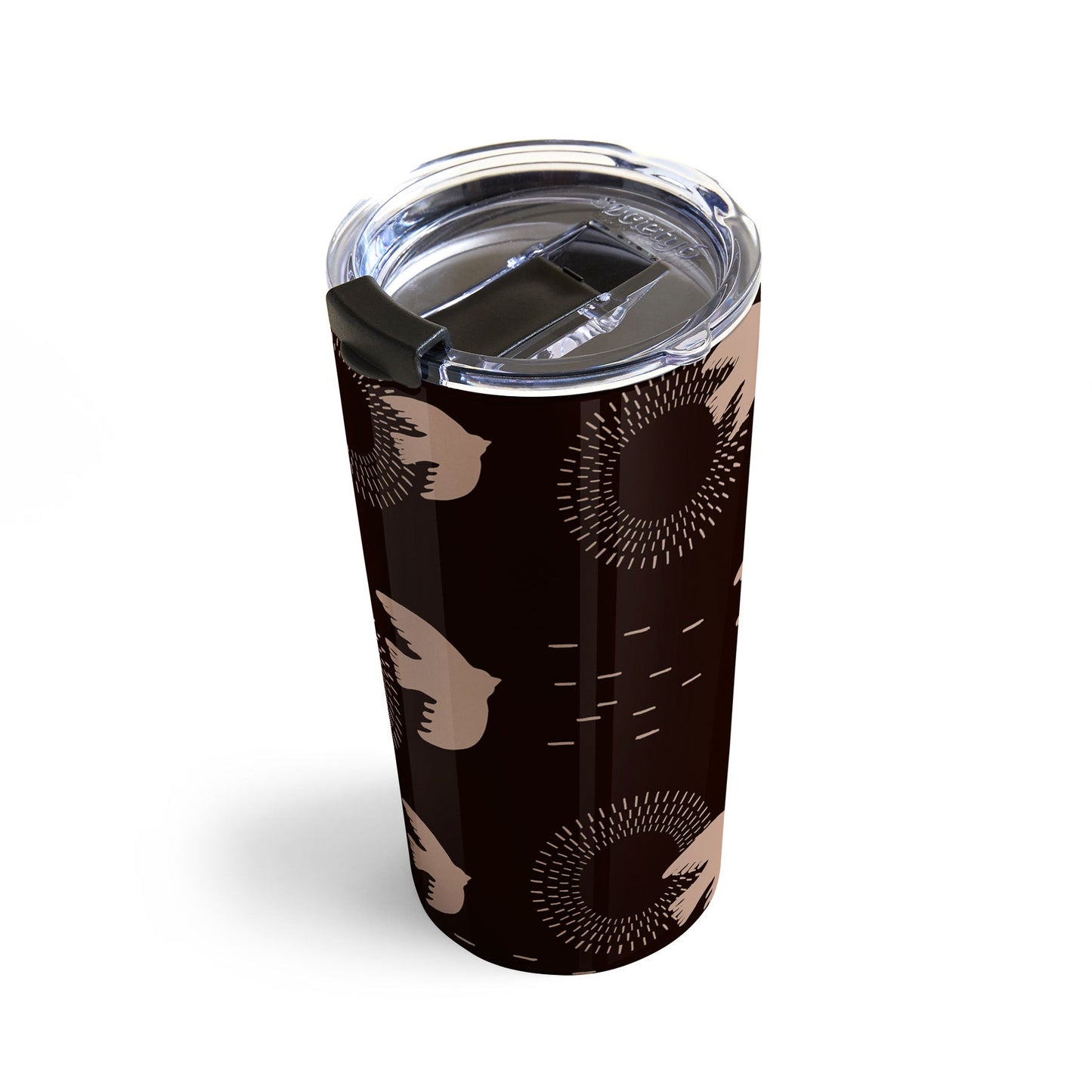 Viviana Gonzalez Espresso caramel Boho birds Travel Mug