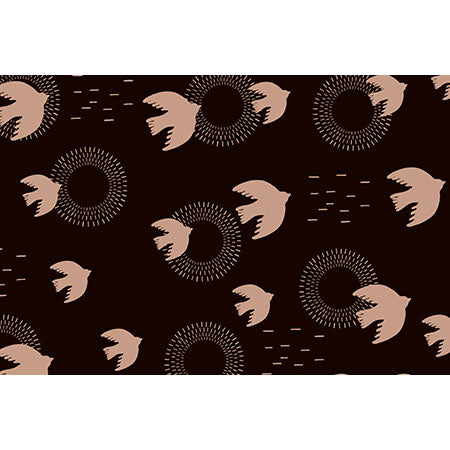 Viviana Gonzalez Espresso caramel Boho birds Wall Mural