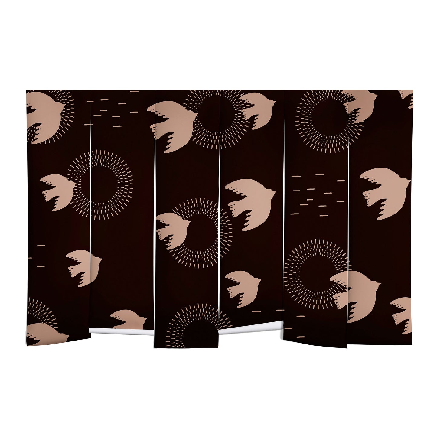 Viviana Gonzalez Espresso caramel Boho birds Wall Mural