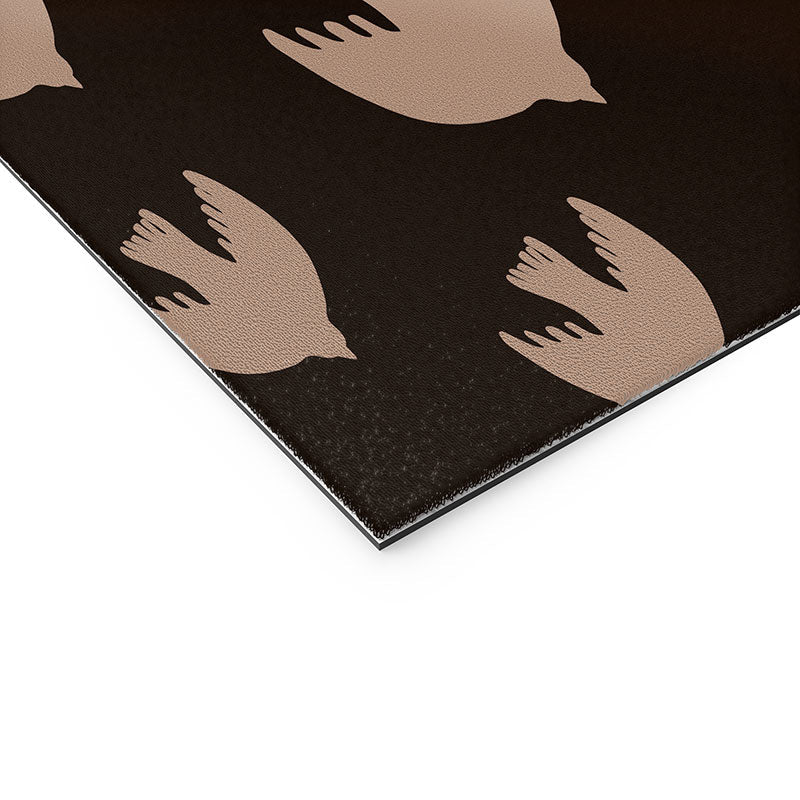 Viviana Gonzalez Espresso caramel Boho birds Welcome Mat