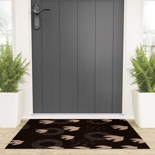 Viviana Gonzalez Espresso caramel Boho birds Welcome Mat
